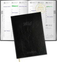 Buchkalender 2026 - Terminplaner 2026 A4 mit 30-Minuten-Taktung 7-21 Uhr - Größe A5 - A4 18,5 x 26 cm, Große Schrift, flexibles Hardcover, Lesebändchen. Kalender 2026 A4.