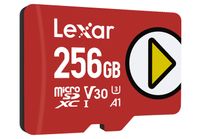 Lexar Play UHS-I MicroSDXC, 256 GB, Flash-Speicher Klasse 10, Rot, 150 MB/s