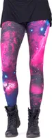 cosey - bedruckte bunte Leggins (Einheitsgröße) - Design Galaxy
