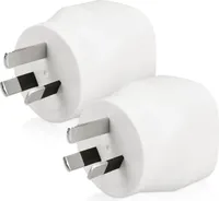 2x Reiseadapter Australien Typ-I - Schuko Reise Adapter zu Typ I Steckdose in z. B. Australien Neuseeland China - Stromadapter Urlaub weiß kwmobile