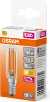 OSRAM LED Speciální LED žárovka ve tvaru kapky, čirá, vícebarevná, 6,5 W, 730 lm, 2700 K pro teplé bílé světlo, patice E14, průměr 25 mm, EEK E, stmívatelná.