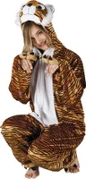 B88018-180 Tiger Kostüm Damen Herren Gr.bis max. 180 cm Körpergröße