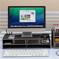 Monitorständer Schreibtischaufsatz Monitorerhöhung Bildschirm Aufsatz PC Ständer Schwarzer Monitor-Riser