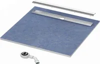 Sellon24® Duschelement Duschboard mit Duschrinne befliesbar 90x90 Gefälleplatte zu befliesen Siphon Base