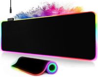 RGB Gaming Mauspad XXL LED Mousepad Großes 800 x 300 x 4 mm 14 Beleuchtungsmodi Maus Mat Beleuchtung USB Eingang für Maus, Tastatur