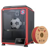 Creality 3D K1C 3D tiskárna/AI kamera/600 mm/s rychlost tisku,lze tisknout spotřební materiál z uhlíkových vláken, K1C Bayern Munich Edition,Red+ 1KG Red Hyper PLA Filament