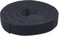 VALUE Klettband auf Rolle, 10mm, schwarz, 25 m