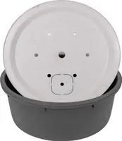 CLGarden PE Springbrunnenbecken 150 Liter Set mit ø 90cm GFK Abdeckung Becken Deckel für Gartenbrunnen