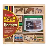 Drevené pečiatky v krabici Melissa&Doug - Kone