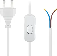 Euro Kabel zum Konfektionieren mit Schalter, 1,5 m, WeißEurostecker (Typ C, CEE 7/16) > lose Kabelenden