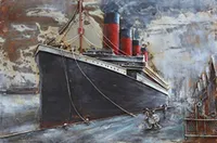 3D Metallbild Schiff
