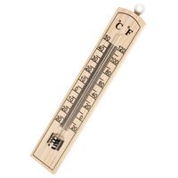 SIDCO Thermometer Holz Außen Innen Außenthermometer Analog Gartenthermometer Raum