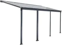 Terrassenüberdachung 618 x 303 x 226 / 278 cm (Grau)