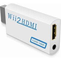 INF Wii zu HDMI Adapter, Wii auf HDMI 720/1080P Wandler mit 3,5 mm Audioausgang Weiß