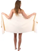 Betz Saunatuch 70 x 200 cm PREMIUM 100% Baumwolle Badetuch Liegetuch Strandtuch  Farbe: beige