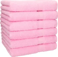 Betz 6 Stück Handtücher 50x100 cm PALERMO 100% Baumwolle  Farbe: rose