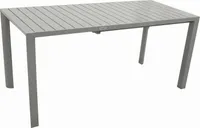 DEGAMO Gartentisch Esstisch Ausziehtisch BAGO 120/162x70cm, Aluminium silbergrau, wetterfest