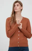 fransa FRBELIVE Damen Strickjacke Feinstrick Cardigan Strickcardigan mit V-Ausschnitt und Knopfleiste