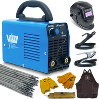 VECTOR WELDING Elektroden Schweißgerät ARC 200G 200A SET | Handschuhe Schweißerhelm Stabelektroden Komplettset