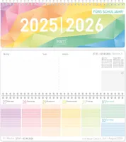 Häfft Tischkalender Schuljahr 2025/2026 / Rainbow