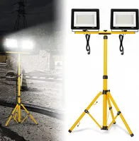 YARDIN LED stavebný reflektor 2*200W pracovné svetlá 16000LM reflektor so statívom a napájacím káblom, stavebný reflektor IP66 vodotesný so zástrčkou, studená biela