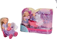 Puppe Evi mit Puppenwagen
