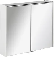 FACKELMANN LED Spiegelschrank DENVER / Badschrank mit gedämpften Scharnieren / Maße (B x H x T): ca. 80 x 68,5 x 16 cm / hochwertiger Schrank mit Spiegel und Beleuchtung fürs Bad / Korpus: Weiß