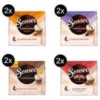 SENSEO Pads Cappuccino Choco Caramel Baileys Vielfaltspaket 4 Sorten 64 Getränke