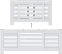 vidaXL MDF Heizkörperverkleidung Weiß 205 cm