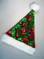 Weihnachtsmann-Mütze mit Wende-Pailletten