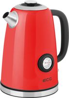 ECG RK 1700 Magnifica Corsa | Wasserkocher | Volumen 1,7 Liter | Filter für Wassersteinreste | 2200 W | Rot |