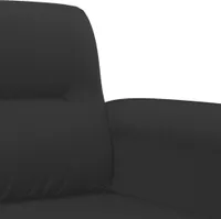 vidaXL 2-Sitzer-Sofa Schwarz 140 cm Mikrofasergewebe