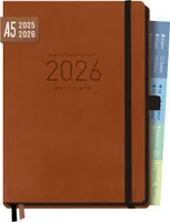 Chäff-Timer Premium 2025/2026 / 18 Monate / A5 / Cognac / Häfft-Verlag