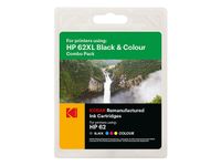 Kodak 185H006217 kompatibel für HP 5644 C2P05AE, C2P07AE 62XL Black/Color