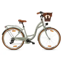 Goetze Citybike Mood 28 Zoll 7 Gang Tiefeinsteiger Retro Damenfahrrad mit Korb