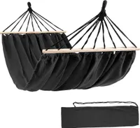 di volio Outdoor Doppel-Hängematte im Boho-Look – Stabhängematte für 2 Personen – Doppelhängematte mit Tragetasche und Befestigungsset