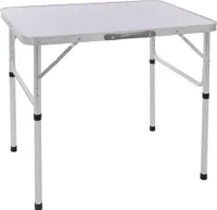 ML-Design skladací kempingový stôl, 75x55x68/32,5 cm, strieborný, z hliníka