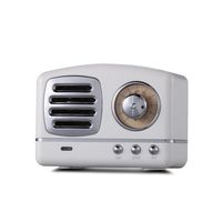 Optizium Tragbarer Retro Radio Weiß - 3W - 400 mAh - Bluetooth-Lautsprecher Soundbox Musikbox - Stereo Lautsprecher AUX-IN USB SD TF