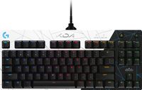 Logitech G G PRO K/DA Mechanical Gaming Keyboard, Tenkeyless (80 - 87 %), USB, Mechanischer Switch, QZERTY, RGB-LED, Schwarz, Blau, Weiß