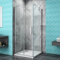 90x80x185cm Falttür Drehtür Eckeinstieg Duschabtrennung Duschkabine Dusche