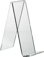 Warenstütze 135 x 50mm aus transparentem Acrylglas / Aufsteller / Warenträger / Buchstütze