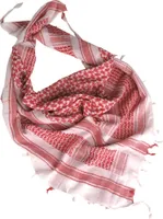 MIL-TEC® Shemagh Palästinenser Tuch Kopftuch Schal Halstuch Weiss Rot