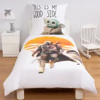 Disney Home Mandalorian Kinder Wendebettwäsche Set 100% Baumwolle 140x200 cm  Kissenbezüge 65x65 cm