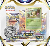 POKÉMON 85001 PKM Pokémon Brilliant Stars 3-Pack Booster Blister Glaceon &amp; Leafeon