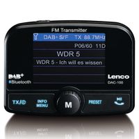 Lenco DAC-100 - DAB+ Radioempfänger mit Bluetooth und Freisprecheinrichtung - Schwarz