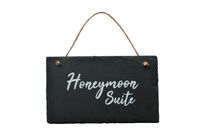Schiefertafel Honeymoon Suit Dekoschild 24,5 x 15 cm
