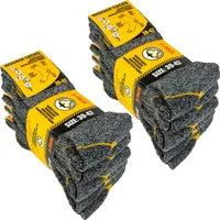 10 Paar Arbeitssocken WORK Herrensocken Baumwolle Dicke Arbeit | B90 - Grau - 43-46