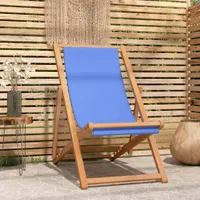 vidaXL Lehátko Teak 56x105x96 cm Modrá