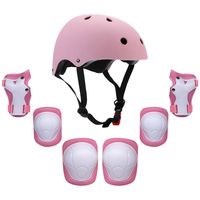 7 Stück Kinder Fahrrad Fahrrad Skating Helm Knie Ellbogen Handgelenk Schutz Pad LAPUTA Kinder Rollschuhschutz