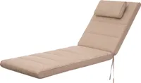 HOBBYGARDEN outdoor/indoor, poduszka na siedzisko, poduszka na siedzisko, poduszka na meble ogrodowe, na krzesla lub lezaki, poduszka, sofa, 204 x 60 x 7 cm, bezowa